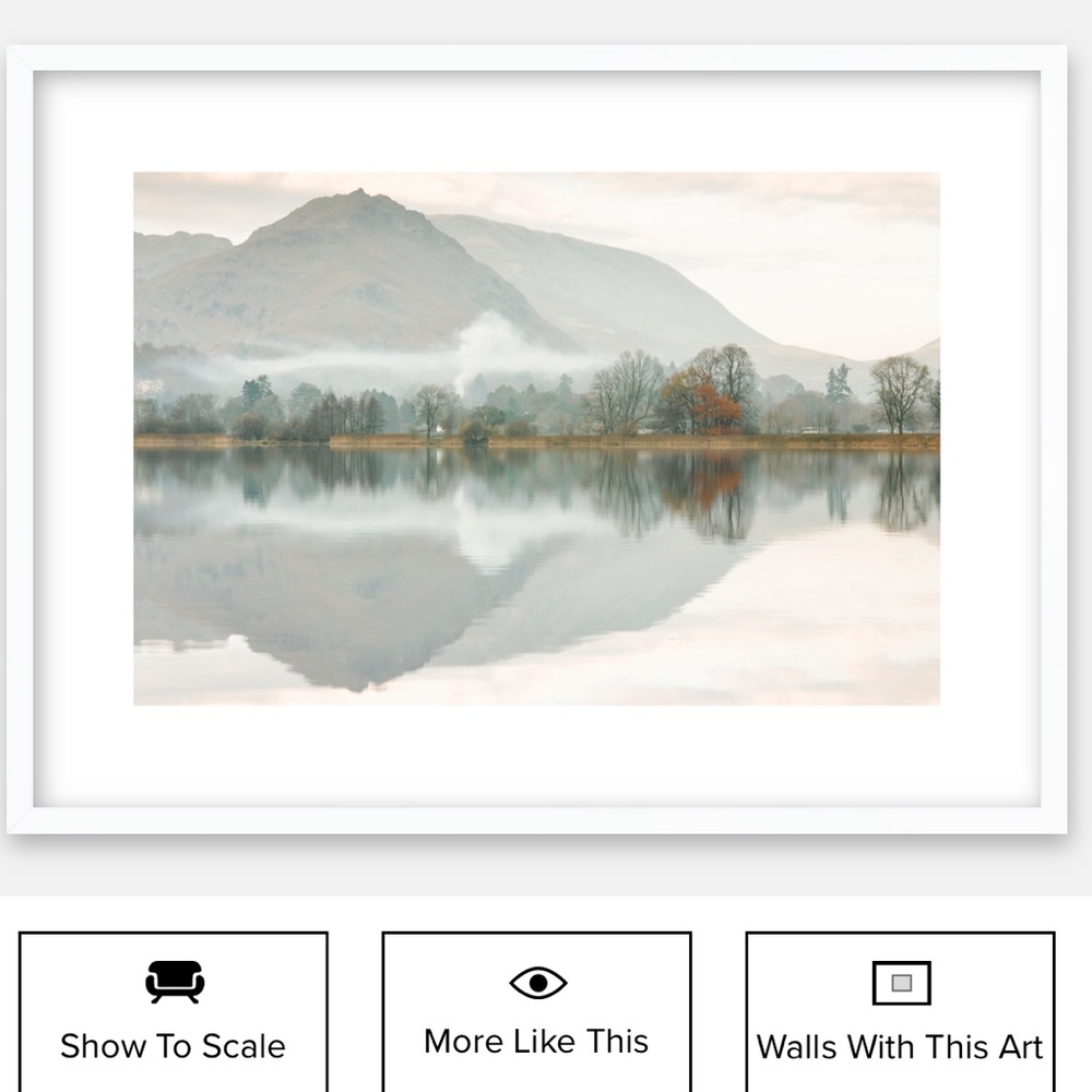 Grasmere Double Artwork w/ White Wood Frame